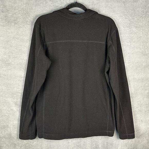 Patagonia Sweater Mens Medium Black Micro D 1/4 Zip Fleece Pullover Outdoor Hike - Picture 5 of 11
